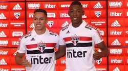 Foto: Rubens Chiri/São Paulo FC - Igor Vinícius (à esquerda) viu renovação estagnar e há risco de saída do São Paulo