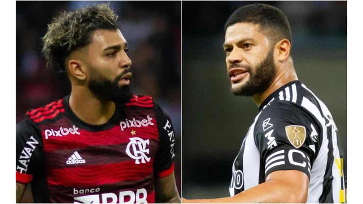 Fernando Moreno/AGIF/ Gabigol x Hulk personificam a rivalidade entre Flamengo x Atlético-MG.