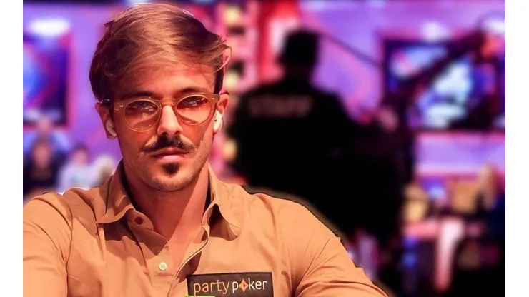 Yuri Martins durante o heads-up contra Dan Cates na WSOP (Foto: Reprodução instagram oficial Yuri Martins)