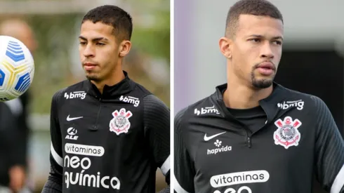 Montagem: fotos de Rodrigo Coca/Ag. Corinthians - Venda de Gabriel Pereira pode ajudar Corinthians a ficar com João Victor, alvo de assédio da Europa