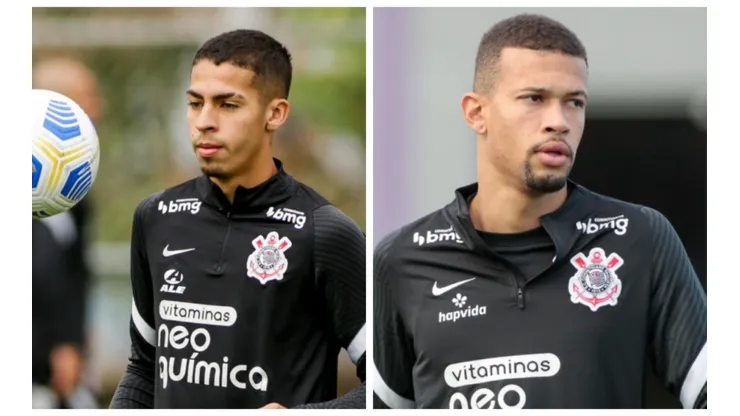 Montagem: fotos de Rodrigo Coca/Ag. Corinthians - Venda de Gabriel Pereira pode ajudar Corinthians a ficar com João Victor, alvo de assédio da Europa