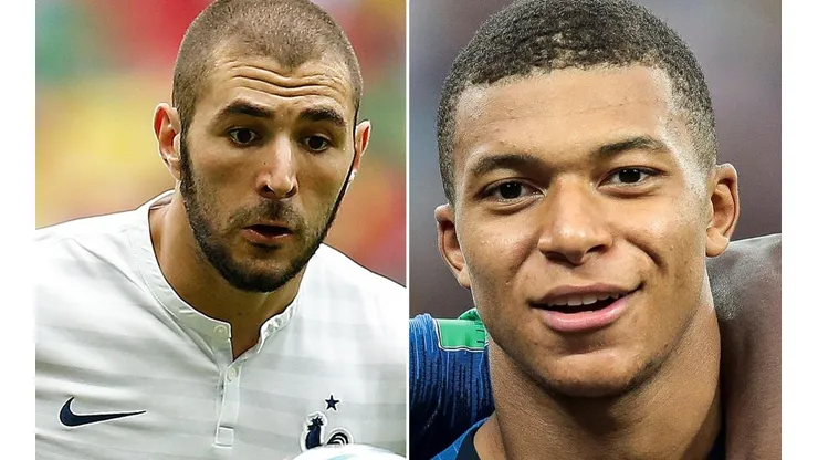 Fotos: Wagner Meier/AGIF e Ale Cabral/AGIF - Benzema e Mbappé: o centroavante do Real Madrid mandou um recado para o amigo do PSG