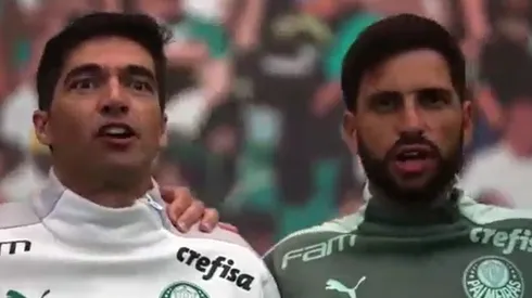 Foto: Reprodução/WhatsApp - Vídeo de Abel e delegação inteira do Palmeiras vazou na rede e virou piada aos torcedores rivais
