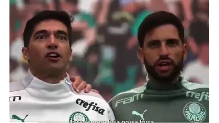 Foto: Reprodução/WhatsApp - Vídeo de Abel e delegação inteira do Palmeiras vazou na rede e virou piada aos torcedores rivais