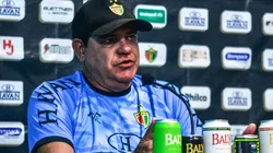 Foto: (Twitter Oficial Brusque/@opequenopassaro/Divulgação) - Waguinho Dias concedeu entrevista coletiva no Brusque nesta quarta (26)