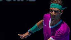 Rafael Nadal durante sua partida contra Yannick Hanfmann no Australian Open (Getty Images)