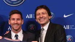 - Leonardo ao lado de Messi