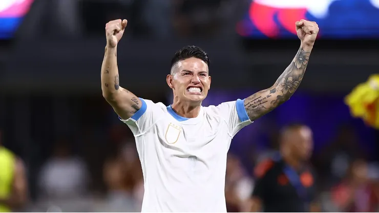 James Rodríguez comemorando na Copa América 2024 (Foto: Tim Nwachukwu/Getty Images)