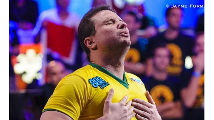 Bruno Foster durante o november nine da WSOP 2014 (Foto: Jayne Furman/PokerNews)