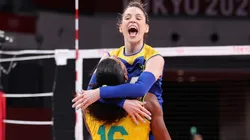 Camila Brait comemora vaga na disputa pelo ouro nos Jogos Olímpicos de Tóquio (Foto: Getty Images)