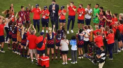 As campeãs mundiais não levaram o título, mas garantiram a medalha de bronze | Crédito: Getty Images