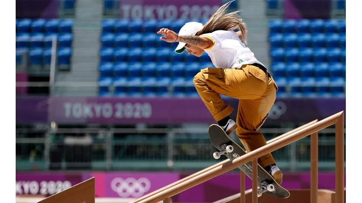 A skatista Pâmela Rosa, que estreia na categoria street, nas Olimpíadas, neste domingo. (Foto: Getty Images)