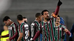 Jogadores do Fluminense comemoram uma grande vitória contra o River Plate (Foto: Getty Images)