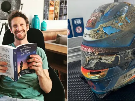 Fórmula 1: Romain Grosjean mostra estado em que capacete ficou após acidente em Bahrein