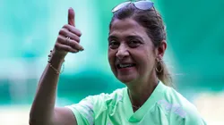 SP - SAO PAULO - 03/12/2023 - BRASILEIRO A 2023, PALMEIRAS X FLUMINENSE - Leila Pereira presidente do Palmeiras no estadio Arena Allianz Parque antes da partida entre Palmeiras e Fluminense pelo campeonato Brasileiro A 2023. Foto: Fabio Giannelli/AGIF