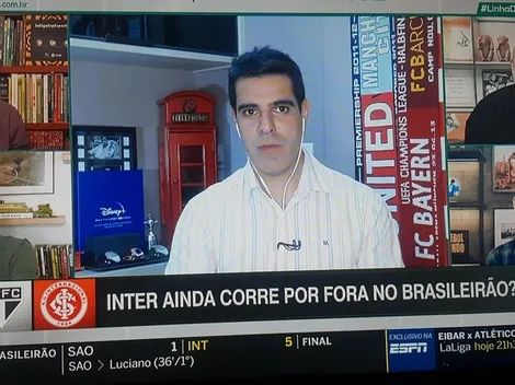 Inter contraria imprensa do eixo RJ-SP e aumenta chances de título para 50%; torcida ironiza ESPN