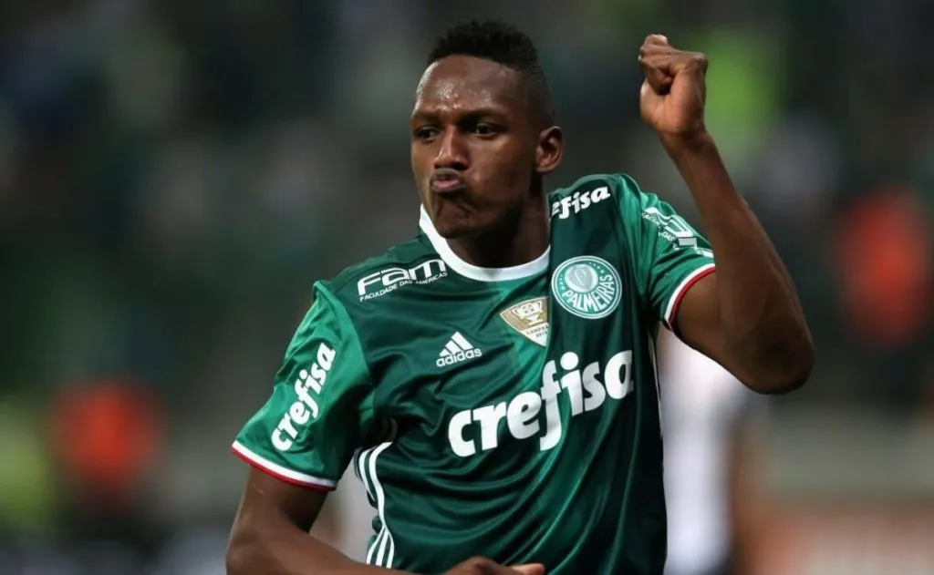 Yerry Mina dançando após gol pelo Palmeiras - Foto: Getty Images