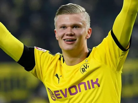 Reinier presenteia Haaland com camisa do Flamengo e craque agita torcida