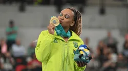 Rebeca Andrade é uma das favoritas a ganhar medalha de ouro em Paris (Foto: Celso Pupo / Alamy Stock Photo)