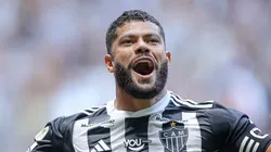 Hulk comemora gol pelo Atlético. Foto: Pedro Souza / Atlético