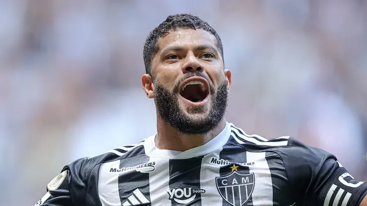Hulk comemora gol pelo Atlético. Foto: Pedro Souza / Atlético