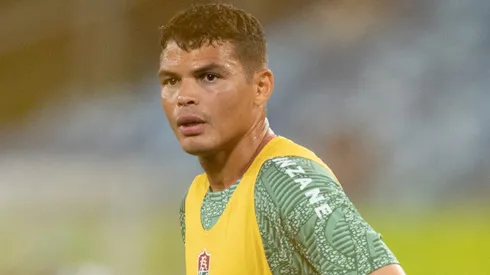 Thiago Silva, jogador do Fluminense, durante partida contra o Cuiabá no estádio Arena Pantanal pelo Brasileirão A 2024. Foto: Gil Gomes/AGIF