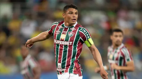 Thiago Silva jogador do Fluminense durante partida contra o Cuiaba no estadio Arena Pantanal pelo campeonato Brasileiro A 2024. Foto: Gil Gomes/AGIF