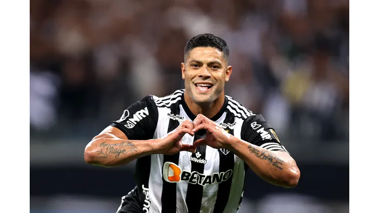 BELO HORIZONTE, BRAZIL - AUGUST 03: Hulk of Atletico-MG celebrates after scoring the first goal of his team via penalty during a Copa CONMEBOL Libertadores 2022 first-leg quarter final match between Atletico Mineiro and Palmeiras at Mineirao Stadium on August 03, 2022 in Belo Horizonte, Brazil. (Photo by Buda Mendes/Getty Images) Atlético-MG