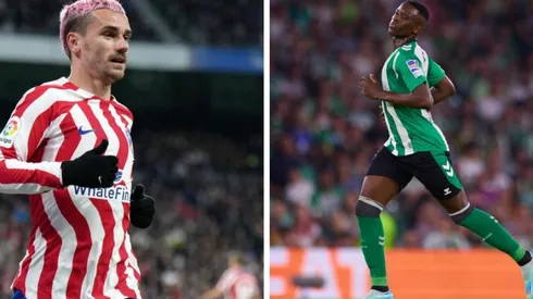 Foto 1: Griezmann, destaque do Atlético de Madrid e um dos principais nomes da Seleção Francesa - Por: Angel Martinez/Getty Images; Foto 2; Luiz, jovem atacante brasileiro que vem se destacando em seu início de trajetória pelo Betis - Por: Fran Santiago/Getty Images