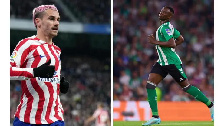 Foto 1: Griezmann, destaque do Atlético de Madrid e um dos principais nomes da Seleção Francesa - Por: Angel Martinez/Getty Images; Foto 2; Luiz, jovem atacante brasileiro que vem se destacando em seu início de trajetória pelo Betis - Por: Fran Santiago/Getty Images