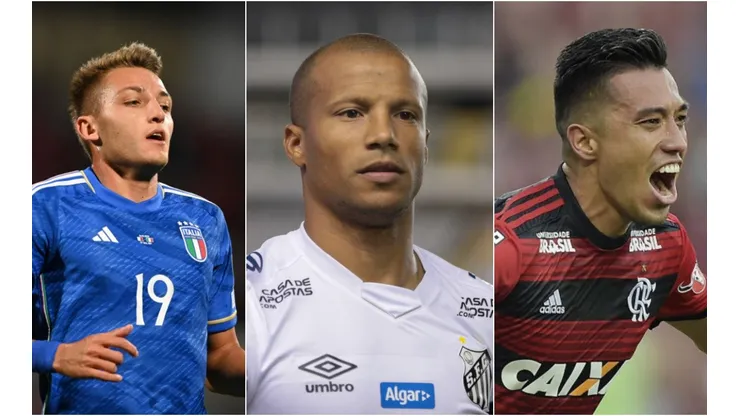 Marcello Zambrana/AGIF; Alexandre Loureiro/Claudio Villa/Getty Images - Mateo Retegui, Fernando Uribe e Carlos Sanchez