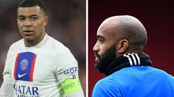 Foto 1: Mbappe, destaque do PSG - Por: Alex Grimm/Getty Images; Foto 2: Lacazette, atacante camisa 10 do Lyon - Por: Laurence Griffiths/Getty Images