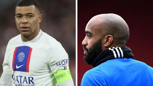 Foto 1: Mbappe, destaque do PSG - Por: Alex Grimm/Getty Images; Foto 2: Lacazette, atacante camisa 10 do Lyon - Por: Laurence Griffiths/Getty Images