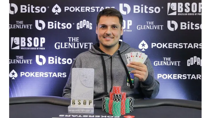 Thiago Grigoletti venceu torneio de poker no primeiro dia de BSOP (Foto: Divulgação/BSOP)