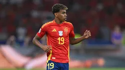 Lamine Yamal atuando pela Espanha. Foto: Stu Forster/Getty Images