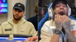 Neymar na verdade teria perdido "dinheiro fictício" na roleta virtual de um site de jogos de azar (Fotos: Eloy Cabacas/PokerStars e Reprodução/Facebook)