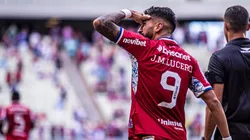 Foto: Lucas Emanuel/AGIF - Lucero marcou dois gols nas quartas de final da Copa do Nordeste