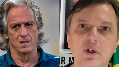 Fotos: Thiago Ribeiro/AGIF e Reprodução/Youtube – Mauro falou sobre Jorge Jesus e Flamengo.