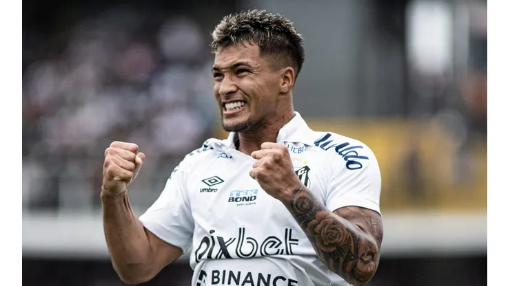 Foto: Abner Dourado/AGIF - Marcos Leonardo é titular do Santos