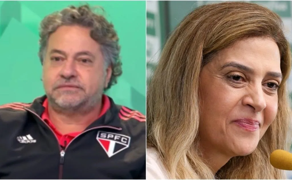 Casares e Leila Pereira – Foto: Reprodução/Youtube e Fabio Menotti/SE Palmeiras