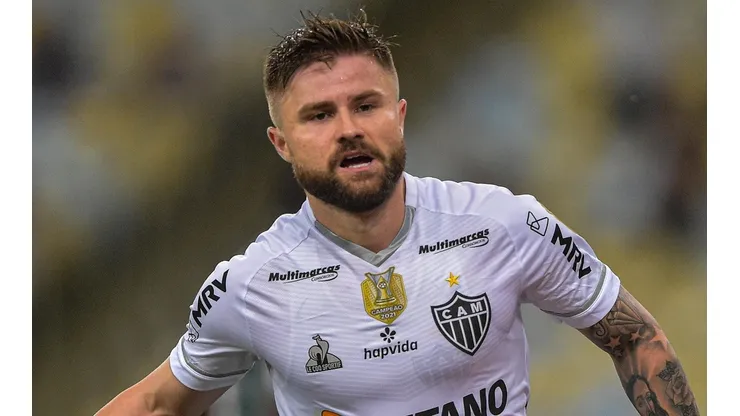Thiago Ribeiro/AGIF - Sasha, atacante do Atlético-MG.