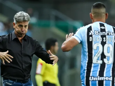 Renato faz piada sobre aposentadoria de Diego Souza no Grêmio