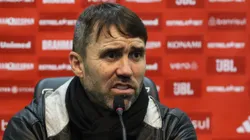SC - CRICIUMA - 26/06/2024 - BRASILEIRO A 2024, INTERNACIONAL X ATLETICO-MG - Eduardo Coudet tecnico do Internacional em entrevista coletiva apos a partida contra o Atletico-MG no estadio Heriberto Hulse pelo campeonato Brasileiro A 2024. Foto: Leonardo Hubbe/AGIF