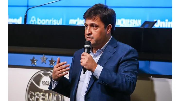 Foto: Lucas Uebel/Grêmio/Divulgação - Guerra: presidente descartou negociar atacante do Grêmio