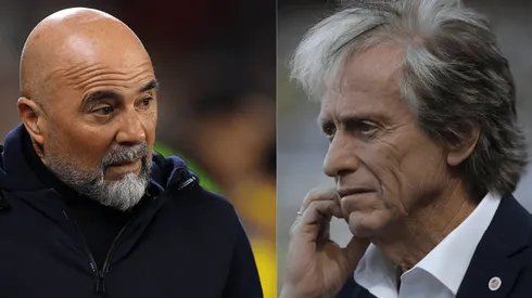 Foto 1: Jorge Sampaoli / Foto 2: Jorge Jesus - Por: Fran Santiago; Burak Kara/Getty Images