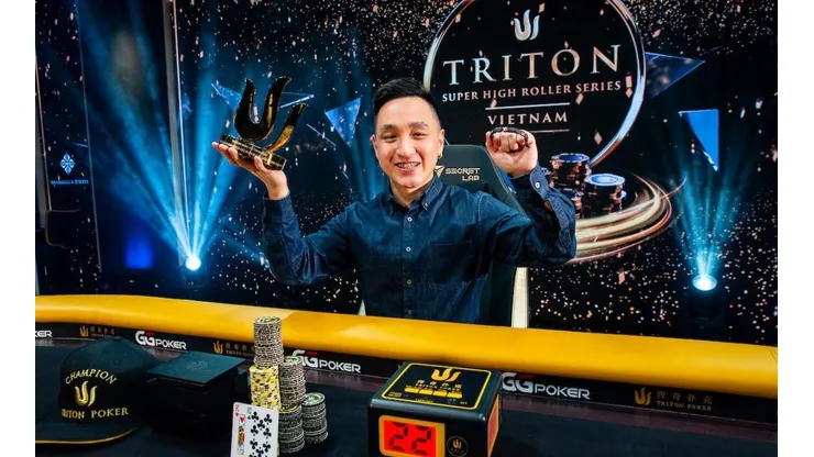 Chin Wei Lim, da Malásia, faturou grande prêmio no poker (Foto: Divulgação/Triton Poker)