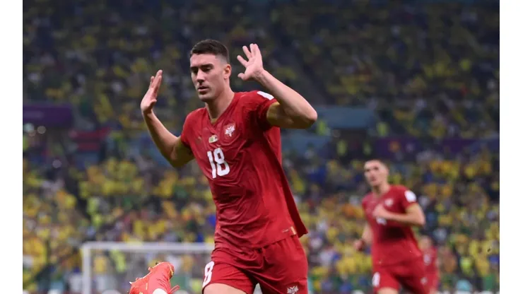 Foto: Laurence Griffiths/Getty Images - Vlahovic entrou na partida contra o Brasil.