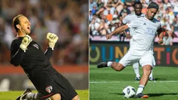 Foto: Mauro Horita/AGIF e Robert Hradil/Getty Images - Ceni e Gaúcho estão em 'disputa' por gol de falta