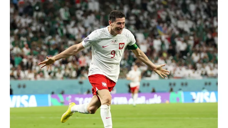 Foto: Lars Baron/Getty Images - Lewandowski nunca havia marcado em Copas do Mundo.