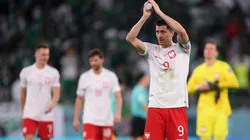 Photo by Laurence Griffiths/Getty Images - Lewandowski marca seu primeiro gol em Copa do Mundo